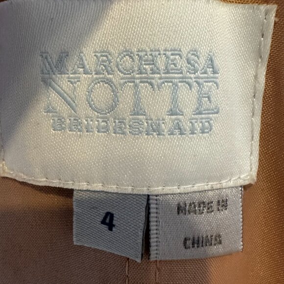 Marchesa Notte (Bridesmaid) Blush Floral Tulle Gown - Picture 11 of 13